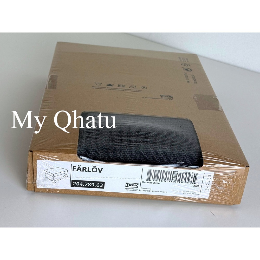 IKEA FARLOV Cover for Ottoman, Flodafors Dark Gray Slipcover 204.789.63 New